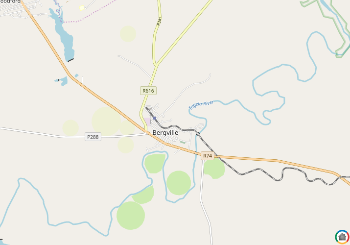 Map location of Bergville